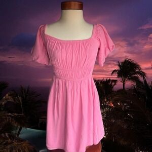 Forever 21 Pink Babydoll Dress with puffy sleeves 💕